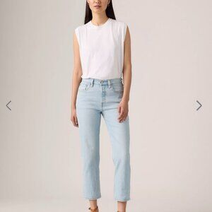 Levi's Womens 501 Crop Jeans Light Wash - Size 27